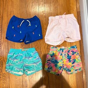 Polo by Ralph Lauren/Ruffle Butts/ Cat and Jack Kids Swim Shorts Pack of 4